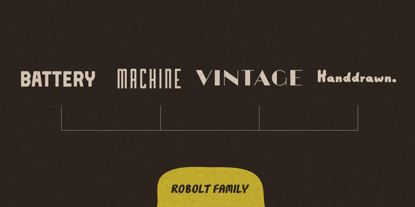 Пример шрифта Robolt Vintage Outline